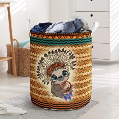 Aboriginal Sloth Laundry Basket
