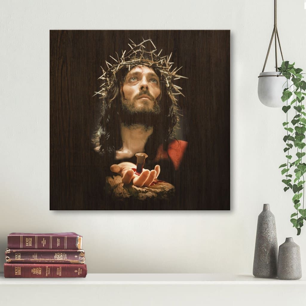 Jesus' Crucified Hands Canvas Wall Art