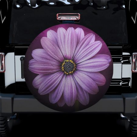 Purple Flower Spare Tire Cover Gift For Campers - Jeep Tire Covers