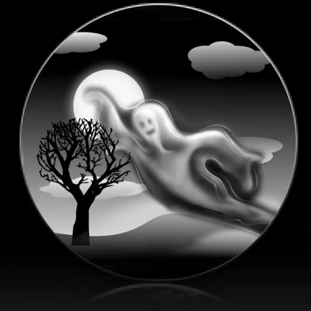 Dark Night Halloween Ghost Design Spare Tire Cover - Jeep Tire Covers