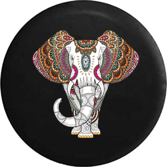 Tribal African Elephant Jeep Camper Spare Tire Cover Custom Size – V560 ...