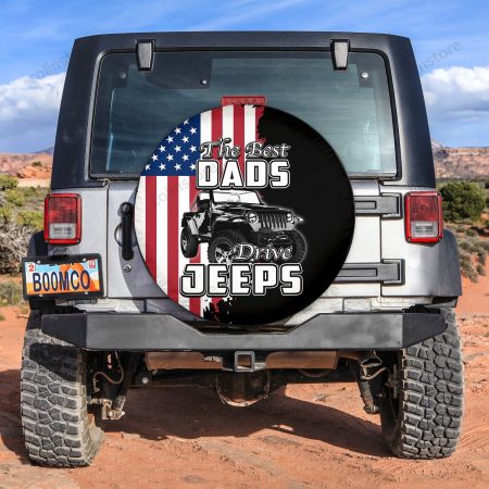 (Custom Personalised) Father Day Spare Tire Cover JEEP DAD No.1 White Style LT6