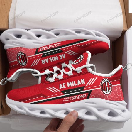 [Personalized Name] AC Milan Max Soul Sneakers Running Sports Shoes For Men Women Football Fan Football Fan