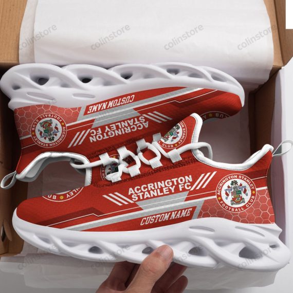 [Personalized Name] Accrington Stanley Max Soul Sneakers Running Sports Shoes For Men Women Football Fan Football Fan