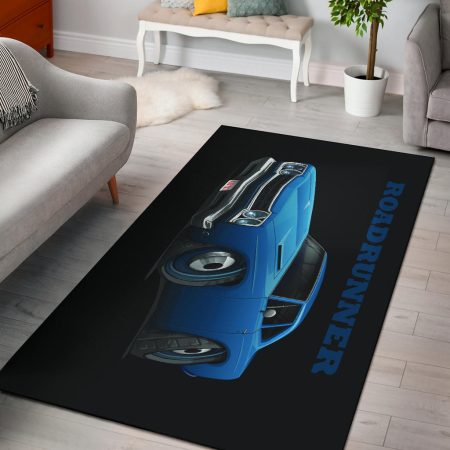 1968 Plymouth Roadrunner Muscle Car Art Area Rug