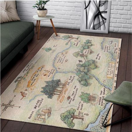 100 Acre Wood Map Winnie The Pooh Jungle Limited Edition Rug