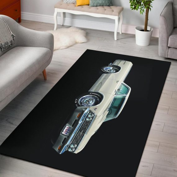1966 Chevy El Camino Muscle Car Art Area Rug Living Room Rug Home Decor