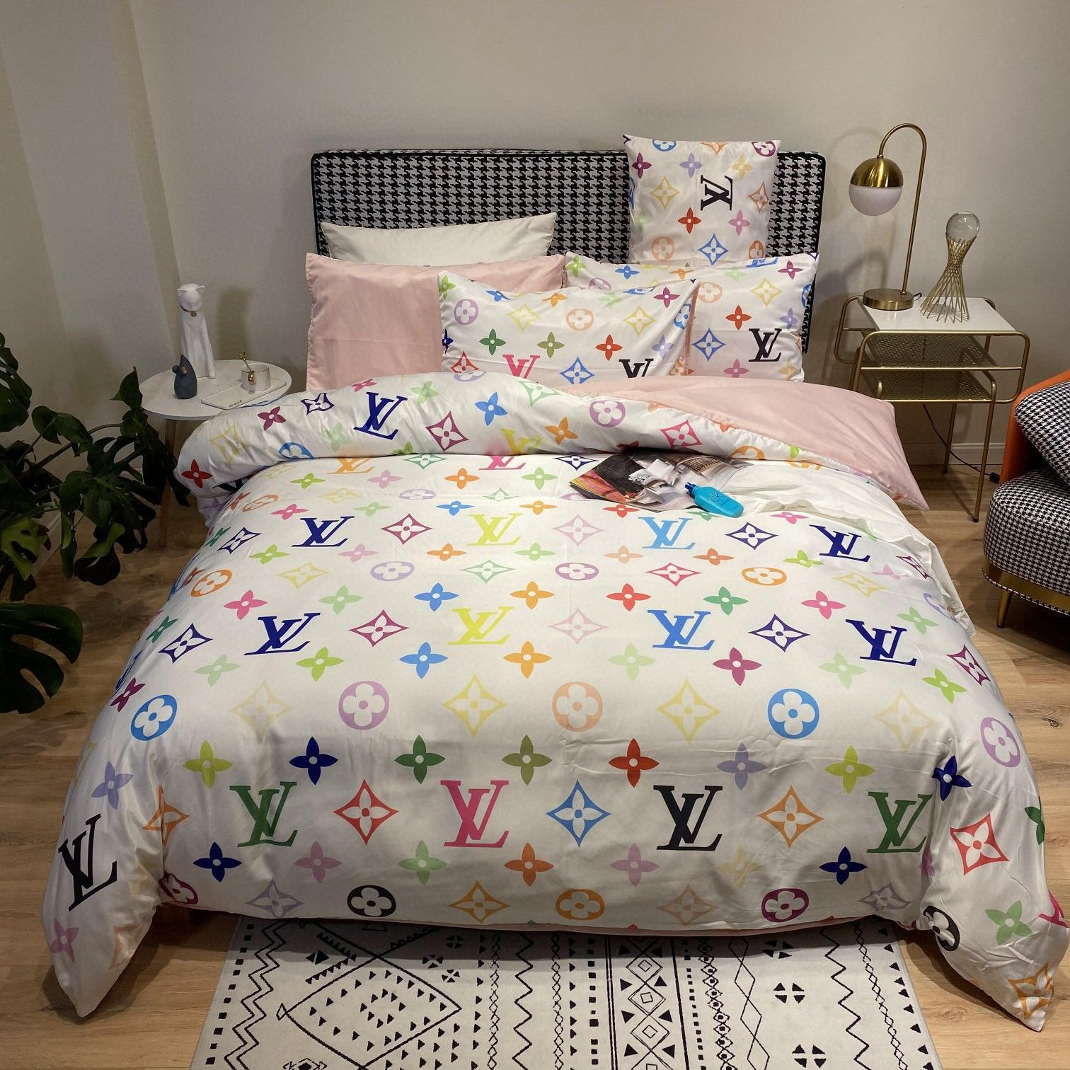 Lv Bedding Sets Duvet Cover Bedroom Luxury Brand Bedding Bedroom
