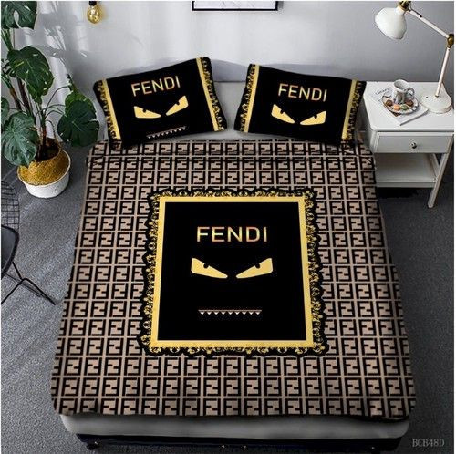 Fendi Bedding Sets Duvet Cover Bedroom Luxury Brand Bedding Bedroom