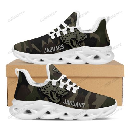 Jacksonville Jaguars Camo Camouflage Design Trending Max Soul Clunky Sneaker Shoes For Mens WomensAmerican Football Team Fans