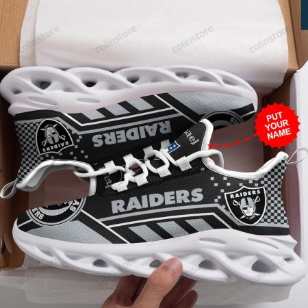 Las Vegas Raiders Custom Name  Max Soul Sneaker Shoes For Fan