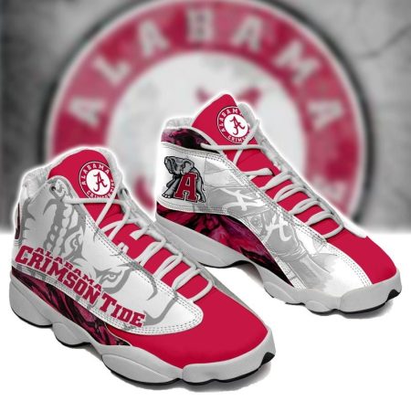 Alabama Crimson Tide Grey White Sports Hot Year Air Jordan 13 For Fans Sneakers Gifts For Men Women Shoes